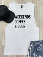 Weekends Coffee & Dogs Axel Drop Armhole Muscle Tank