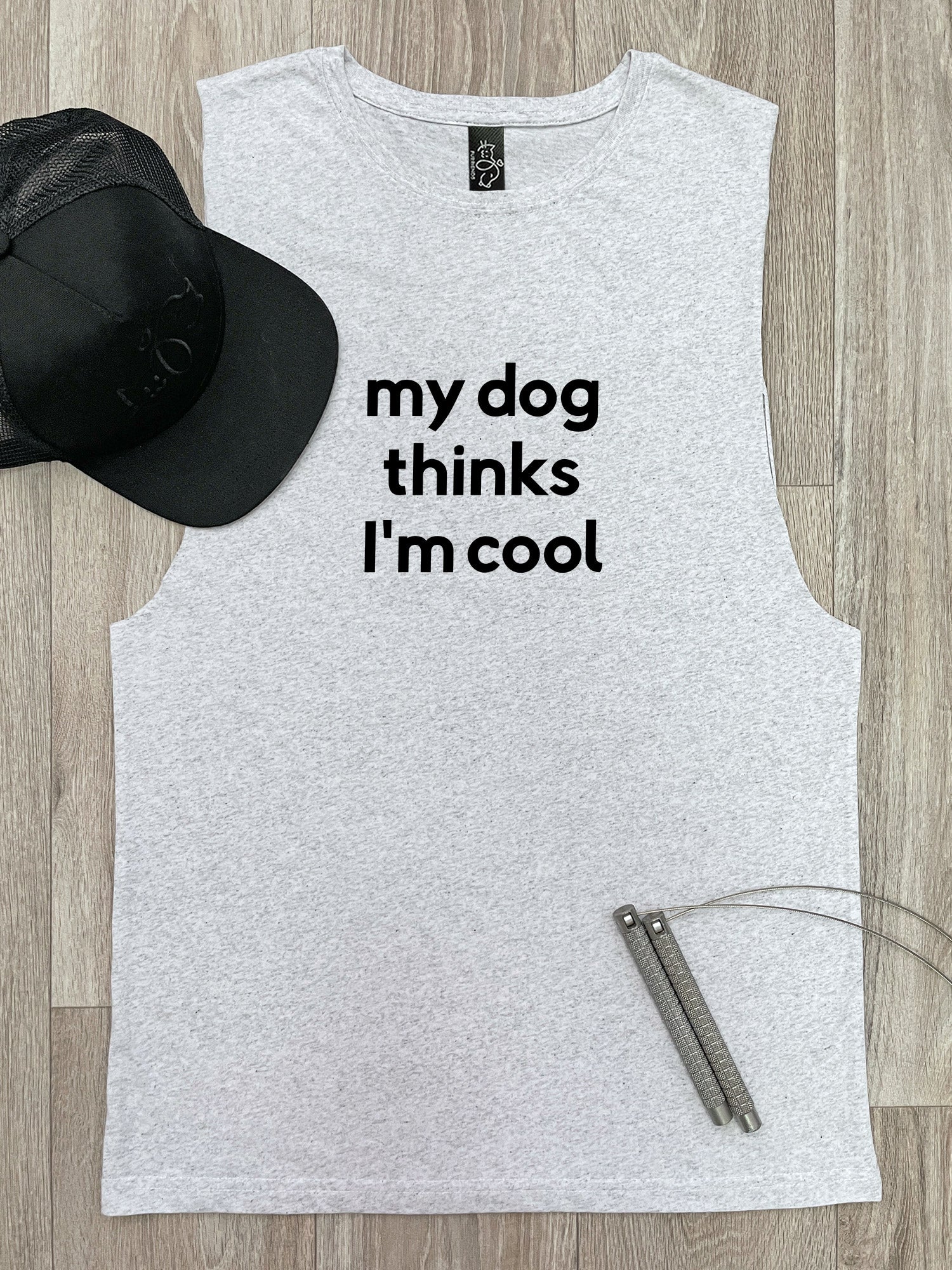 My Dog Thinks I'm Cool Axel Drop Armhole Muscle Tank