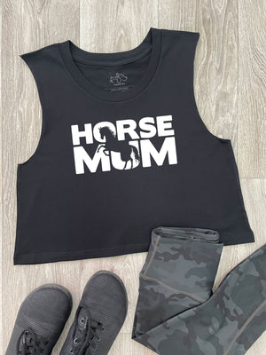 Horse Mum Silhouette Myah Crop Tank