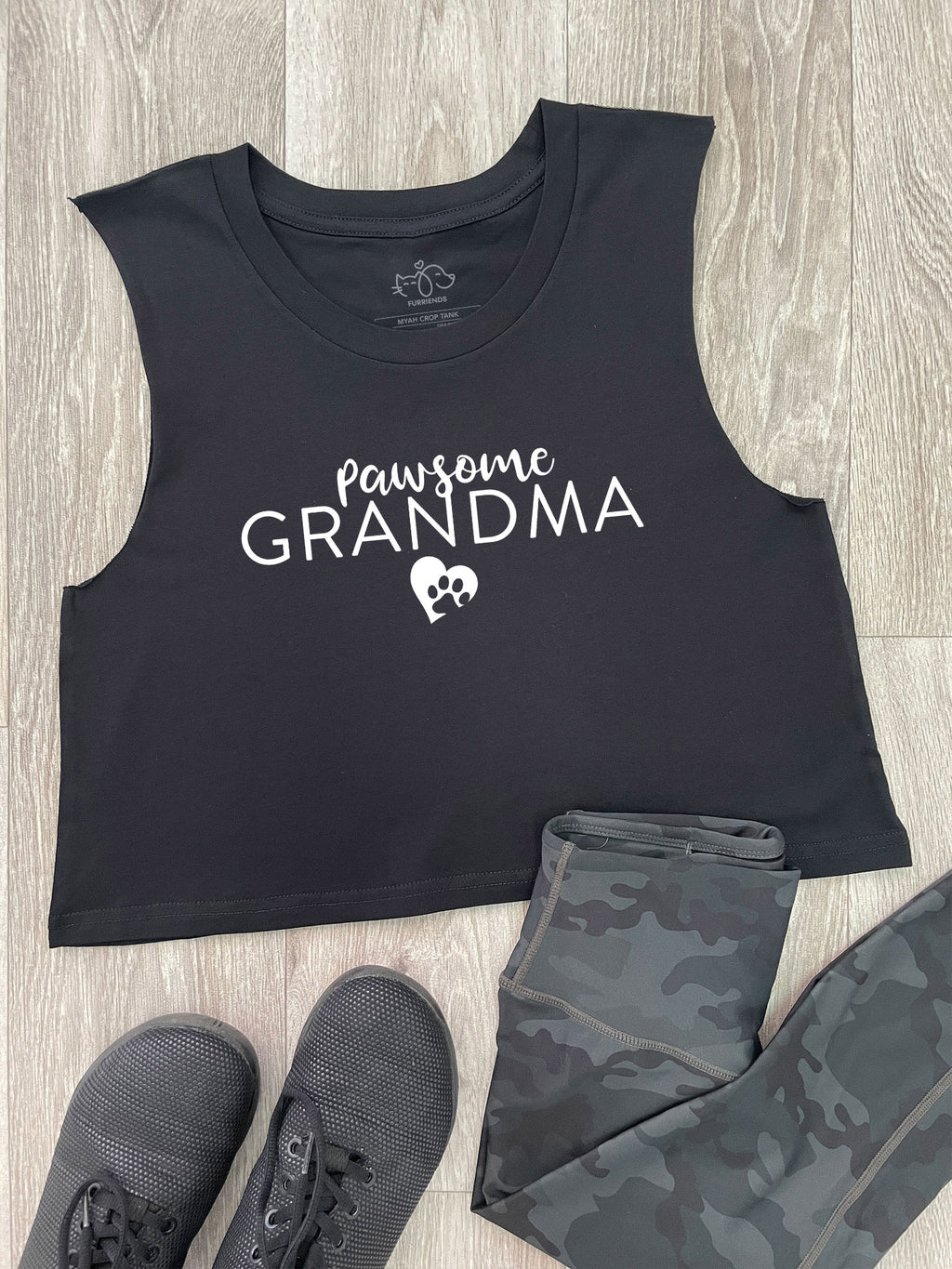 Pawsome Grandma Myah Crop Tank