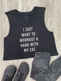 Workout & Hang With My Cat Myah Crop Tank