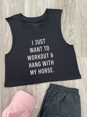 Workout & Hang With My Horse Myah Crop Tank