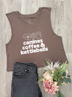 Canines, Coffee & Kettlebells Myah Crop Tank