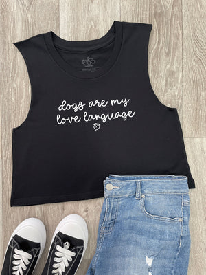 Dogs Are My Love Language Myah Crop Tank