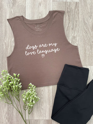 Dogs Are My Love Language Myah Crop Tank