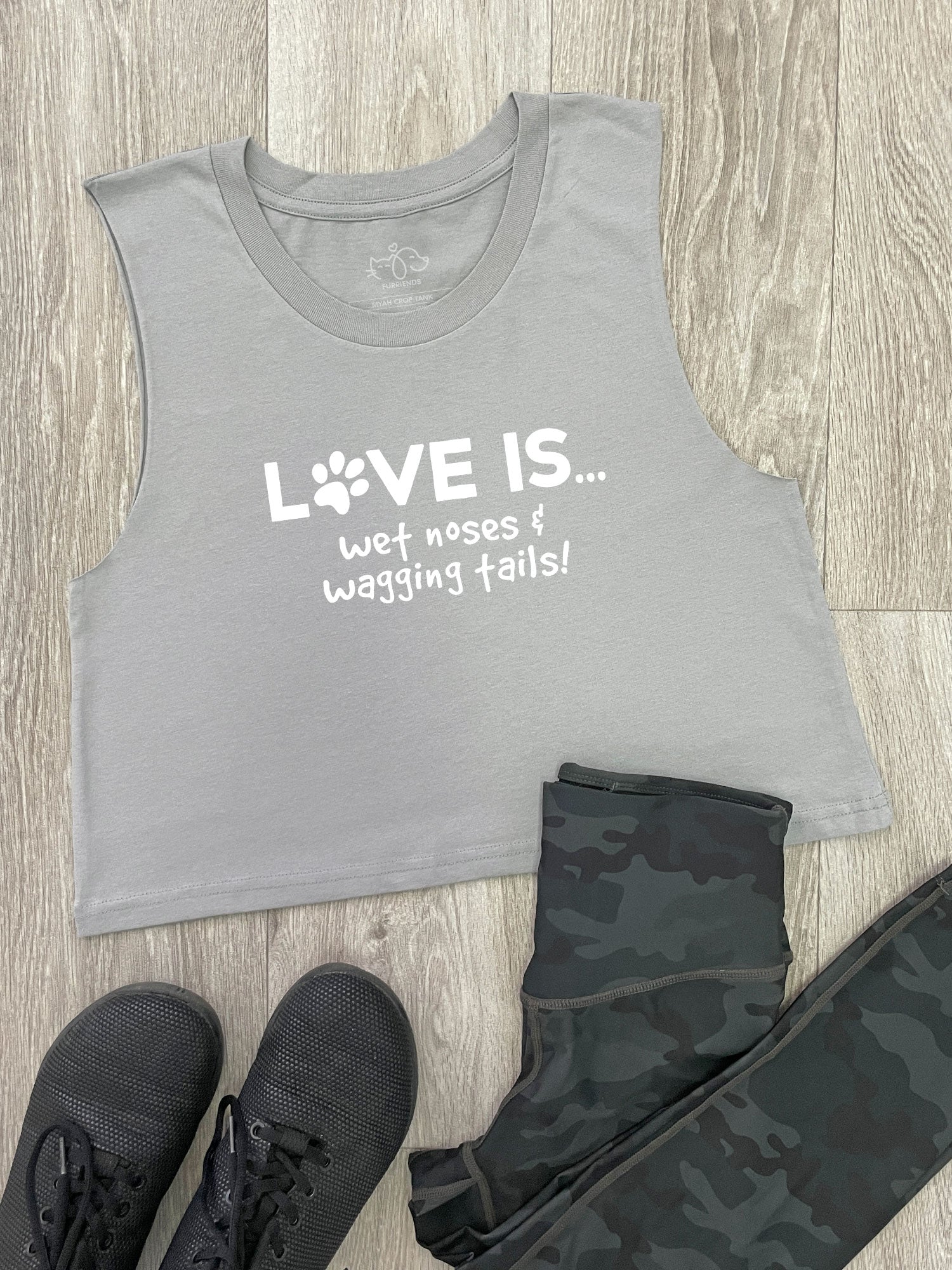 Love Is... Wet Noses & Wagging Tails! Myah Crop Tank