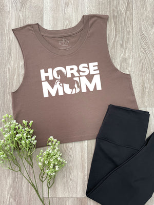 Horse Mum Silhouette Myah Crop Tank
