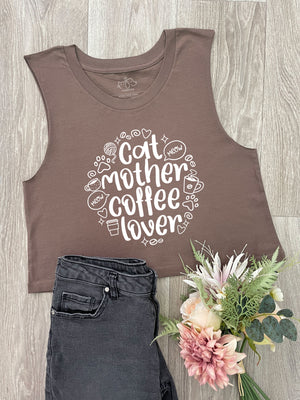 Cat Mother Coffee Lover Myah Crop Tank