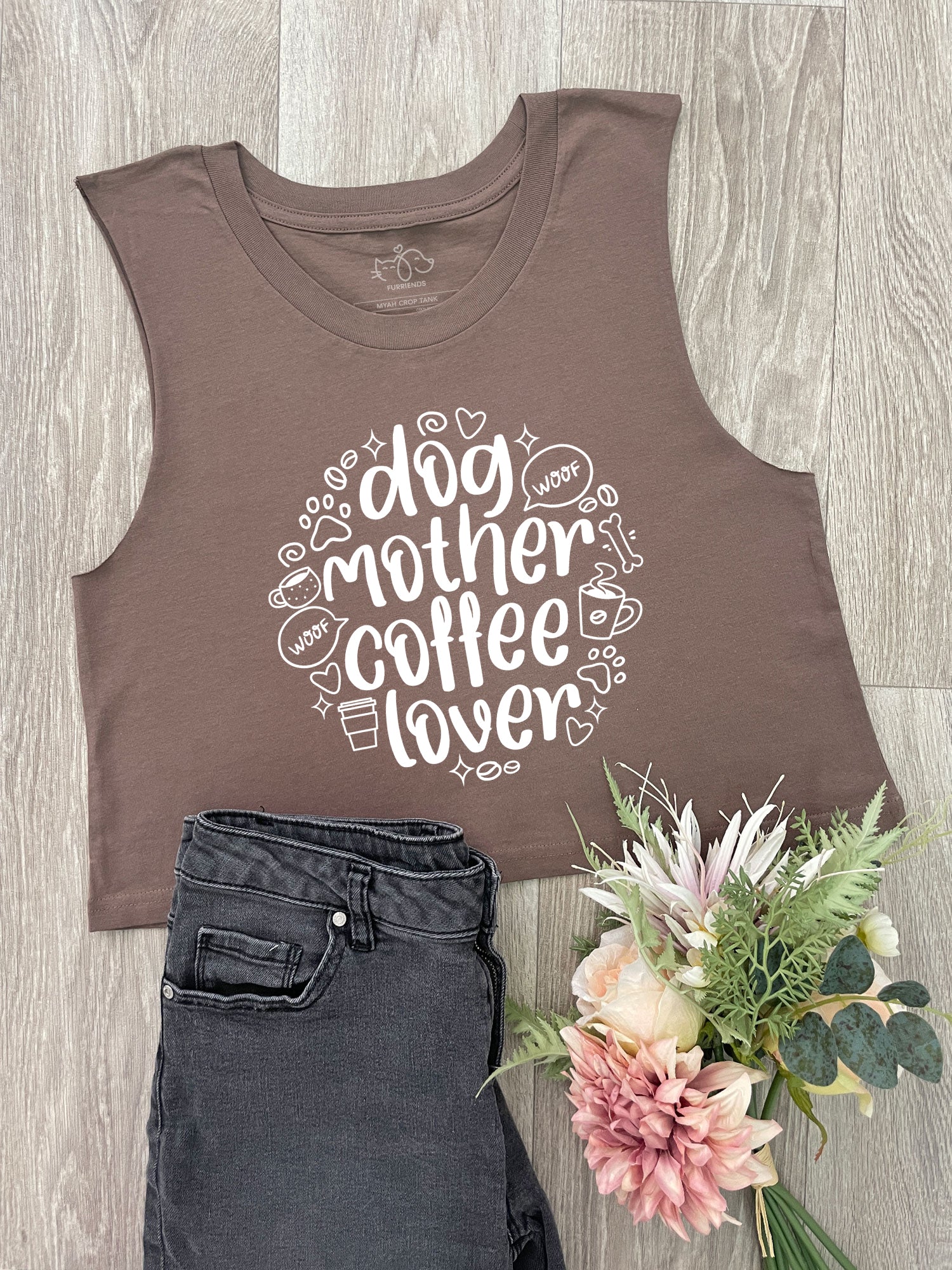 Dog Mother Coffee Lover Myah Crop Tank