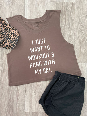 Workout & Hang With My Cat Myah Crop Tank