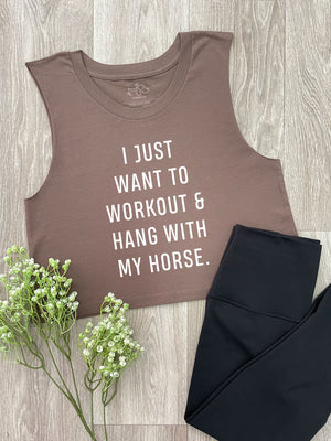 Workout & Hang With My Horse Myah Crop Tank
