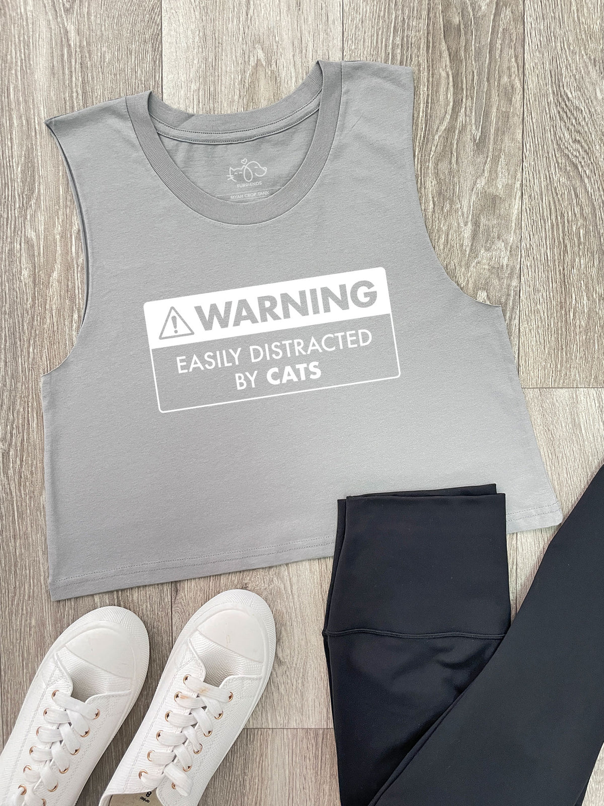 Warning Sign! Easily Distracted By... Customisable Myah Crop Tank