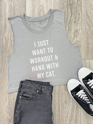 Workout & Hang With My Cat Myah Crop Tank