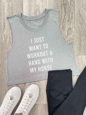 Workout & Hang With My Horse Myah Crop Tank