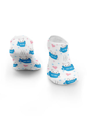 Kit-Tea Cat No Show Socks