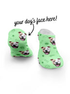Custom Dog Face No-Show Socks