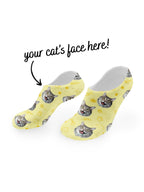 Custom Cat Face No-Show Socks