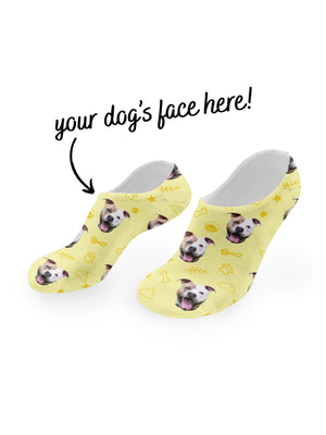 Custom Dog Face No-Show Socks