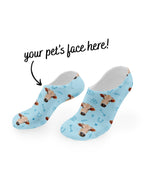 Custom Farm Animal Face No-Show Socks