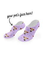 Custom Farm Animal Face No-Show Socks