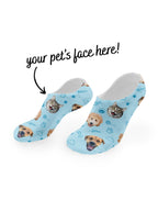 Custom Mixed Dog & Cat Face No-Show Socks