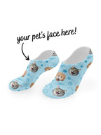 Custom Mixed Dog & Cat Face No-Show Socks