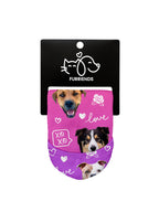Custom Love Theme Pet Face No-Show Socks