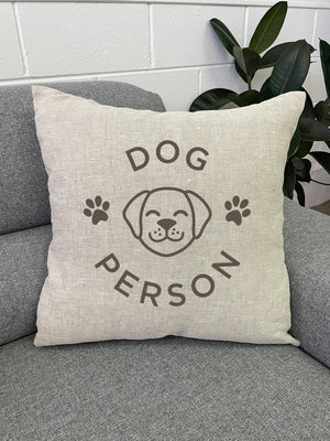Dog Person Linen Cushion Cover