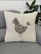 Mother Hen Linen Cushion Cover