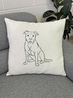 American Staffordshire Terrier Linen Cushion Cover