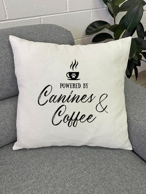 Canines & Coffee Linen Cushion Cover