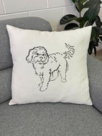 Cavoodle Linen Cushion Cover