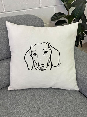 Dachshund Linen Cushion Cover
