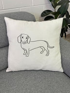 Dachshund Linen Cushion Cover