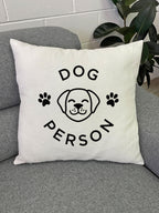 Dog Person Linen Cushion Cover