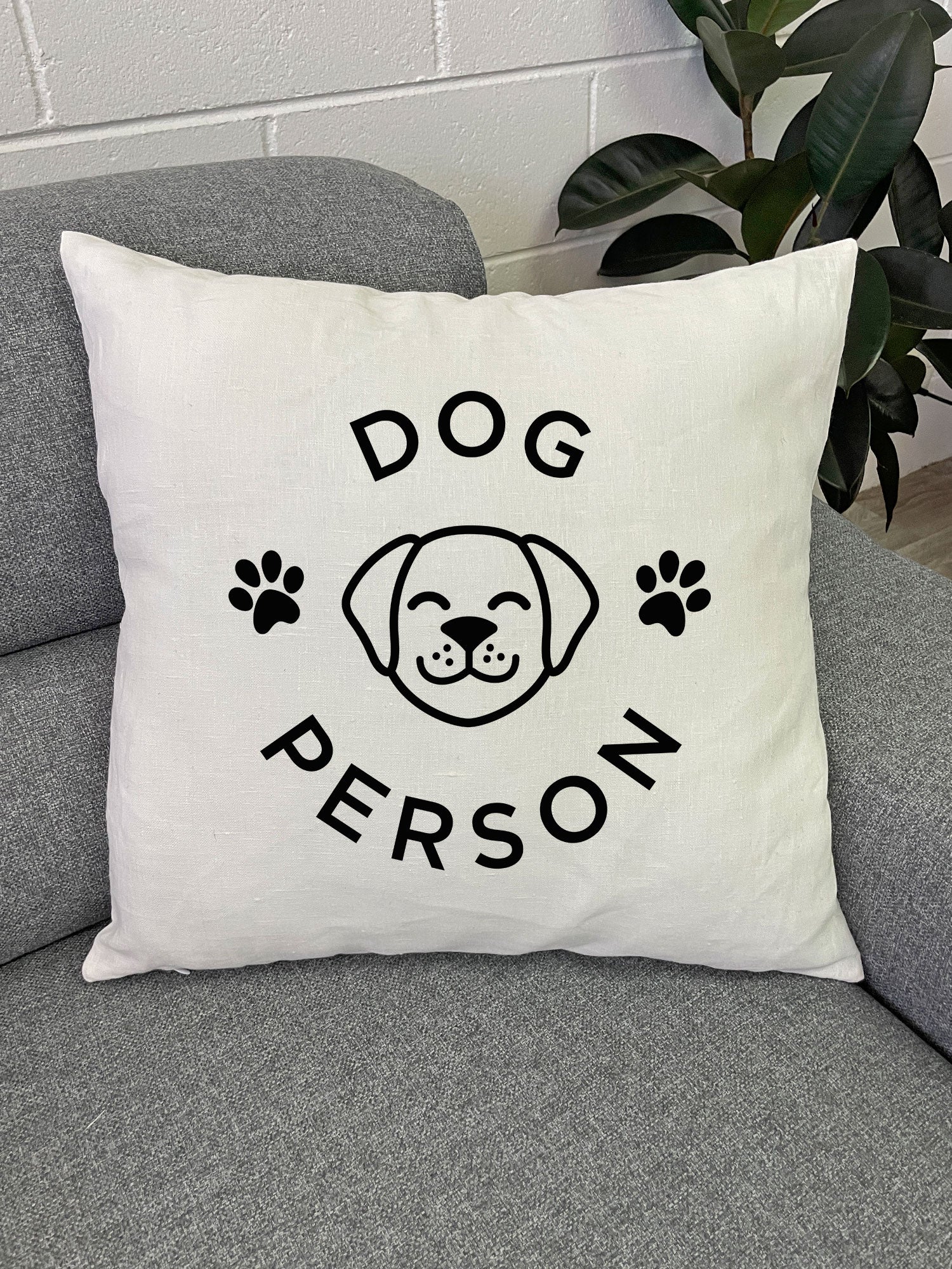 Dog Person Linen Cushion Cover