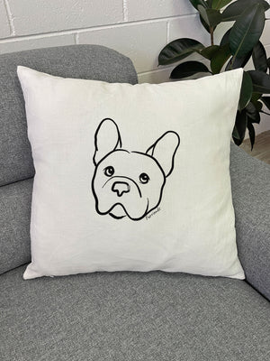 French Bulldog Linen Cushion Cover