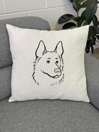 German Shepherd Linen Cushion Cover