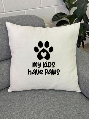 My Kids Have Paws Linen Cushion Cover