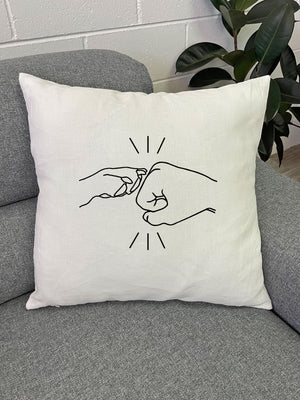 Paw Fist Bump Linen Cushion Cover