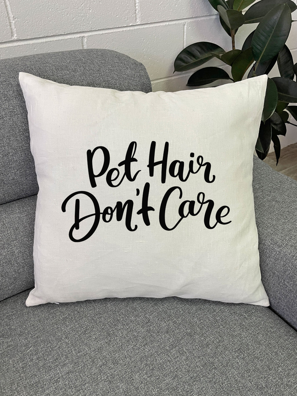 Pet Hair Don't Care Linen Cushion Cover
