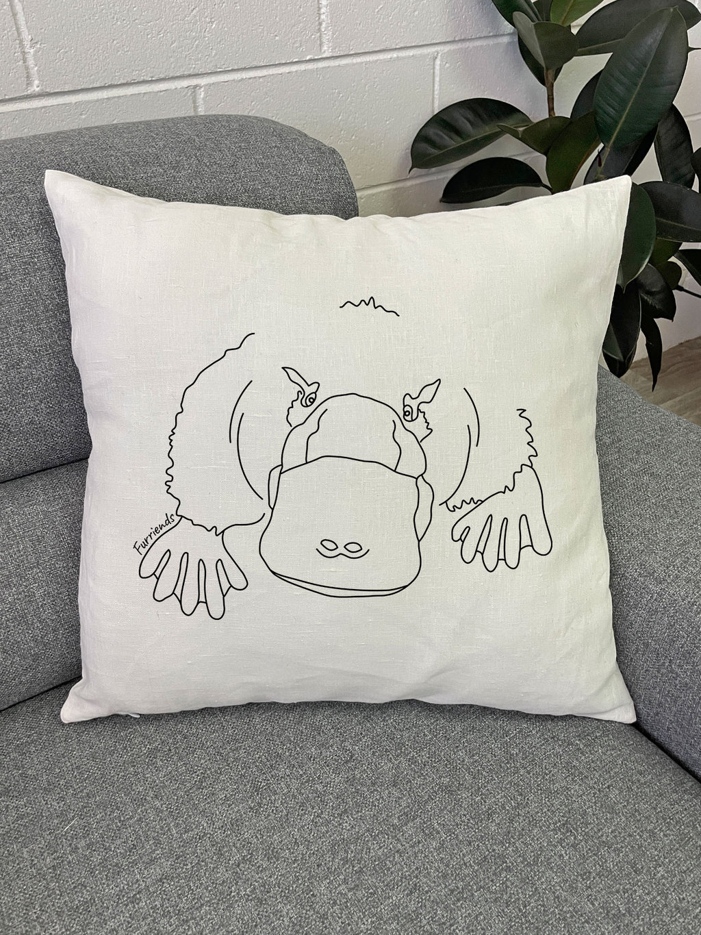 Platypus Linen Cushion Cover