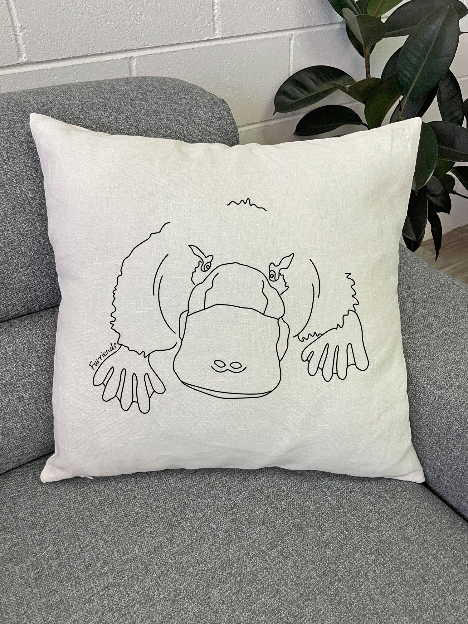 Platypus Linen Cushion Cover