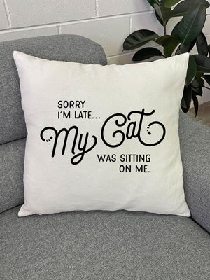 Sorry I'm Late Linen Cushion Cover