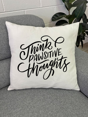 Think Pawsitive Thoughts Linen Cushion Cover