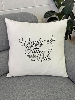 Wiggly Butts Make Me Nuts Linen Cushion Cover