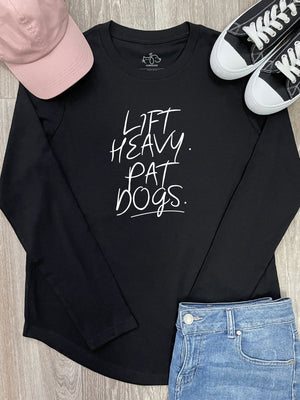 Lift Heavy. Pat Dogs. Olivia Long Sleeve Tee