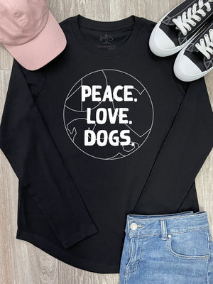 Peace. Love. Dogs. Olivia Long Sleeve Tee