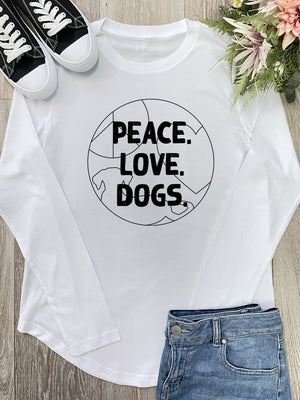 Peace. Love. Dogs. Olivia Long Sleeve Tee