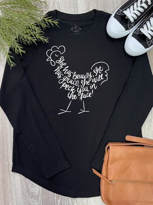 Peck You In The Face Olivia Long Sleeve Tee
